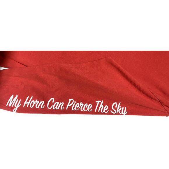 Dunder Mifflin Fa La La La La Christmas T-Shirt Size Medium Red Long Sleeve - Picture 9 of 9